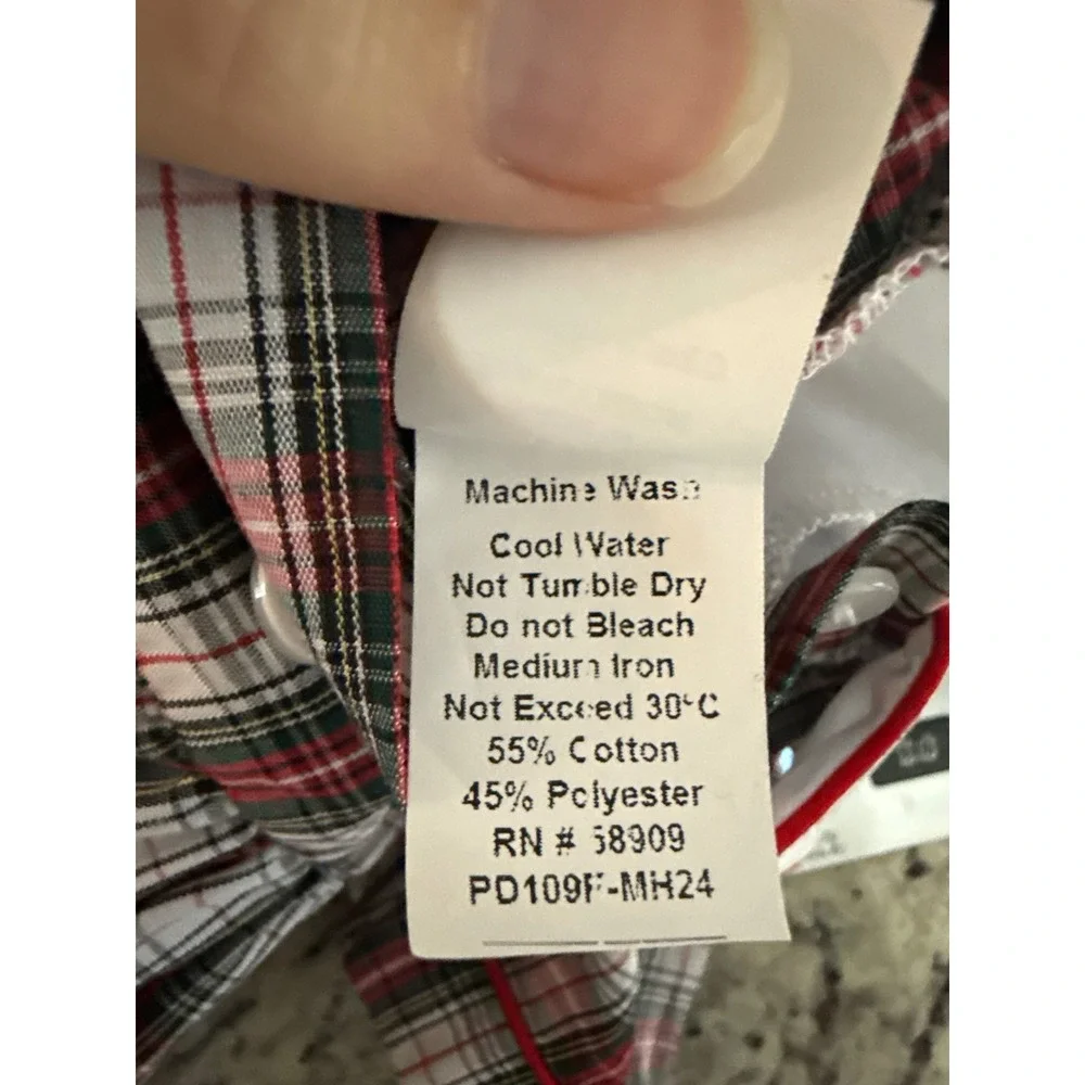 Edgehill Collection Plaid Bubble Romper Baby Boy 3M Red White Tartan Holiday